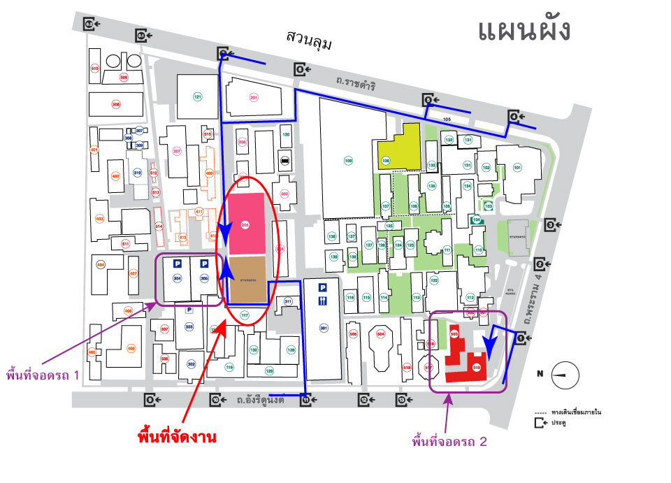 แผนที่อาคารแพทยพัฒน์ โรงพยาบาลจุฬาลงกรณ์ สกากาชาดไทย